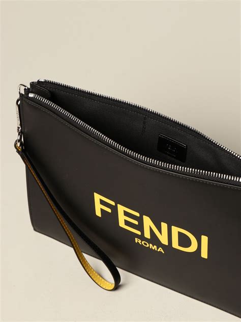 fendi pouch bag men's|fendi clutch bag price.